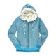 thumbnail image 1 of Roxy Bliss Pique Sherpa Sudadera con capucha para mujer, azul, mediano Roxy Sudadera, 1 of 2