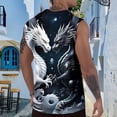 thumbnail image 5 of Ankishi Dragon Tank Tops Men Crew Neck Dragon Gym Sleeveless Shirts Fashion Casual Vests for Gym Fitness Sports, 5 of 7