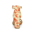 thumbnail image 2 of BLISSFUL STEP Women's Shoes Solid Color Open Toe Block High Heels Summer Sandals Orange 9, 2 of 7