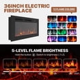 thumbnail image 2 of LazySunsets 70" Electric Fireplace TV Stand for TVs Up to 80 Inches,Farmhouse Media Console with 36" Color Changing Fireplace Insert, Barn Doors,Drawers & Adjustable Storage Shelves,White, 2 of 7