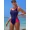 navy blue, variant on Attraco Womens One Piece Sports Swimsuit Colorblock Bathing Suits Sport Training Slimming Swimwear