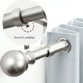 thumbnail image 3 of ZOPZO Single Curtain Rod for Small Windows, Decorative Ball End Window Treatment Rod with Brackets, Hardware Included, 30-48 Inch, Silver, 3 of 9