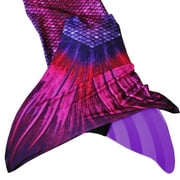 Sun Tail Mermaid Swim Set; Bali Blush Mermaid Tail + Purple Monofin for Swimming; size - Teen/Adult Large (JL)