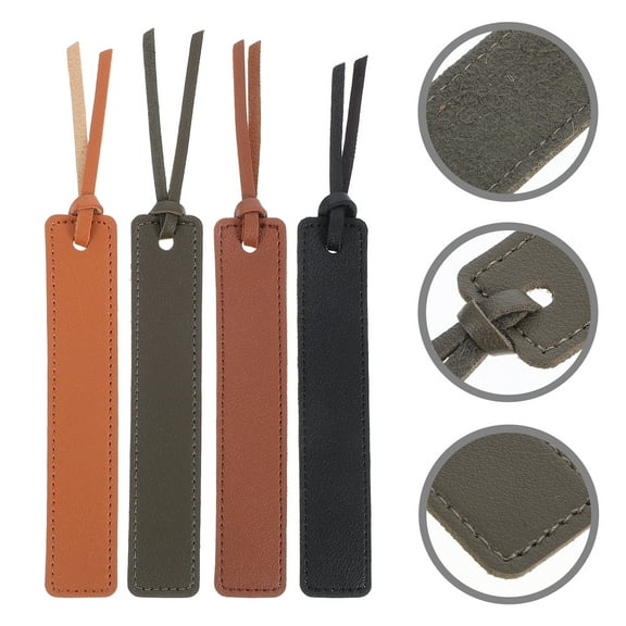 WEAVILUX Mens Bookmark Chic Leather 4Pcs for Writers