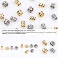 thumbnail image 4 of 40pcs 2 Colors Paracord Beads Grooved Column Spacer Beads Metal Lanyard Beads Stainless Steel Beads 3.3/5mm Hole Metal Beads for DIY Jewelry Making, 4 of 7