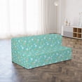 thumbnail image 2 of Floral Foldable Mattress, Botanical Design Elements, 78.7" x 47.2", Turquoise Peach, by Ambesonne, 2 of 4