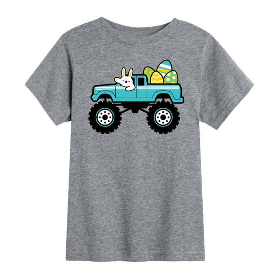 Instant Message - Truck With Easter Eggs - Toddler Short Sleeve Tee