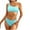 00 # Light blue, variant on REORIAFEE Women's Bathing Suit Bikini Set Swimsuit Resort Wear Bathing Suit Padded Bikini Set Two Piece Swimsuit Black L