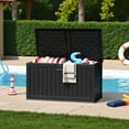 thumbnail image 3 of Homall 230 Gallon Outdoor Resin Deck Box ,Lockable, with Side Handles & Hydraulic Rod, Ideal for Patio, Garden, Poolside, 3 of 7