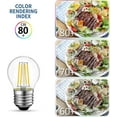 thumbnail image 5 of Bombilla LED E27 de 4 W con filamento G45, 470 lúmenes equivalentes a una bombilla halógena vintage de 40 W, luz blanca cálida de 2700 K, no regulable, paquete de 6, 5 of 5