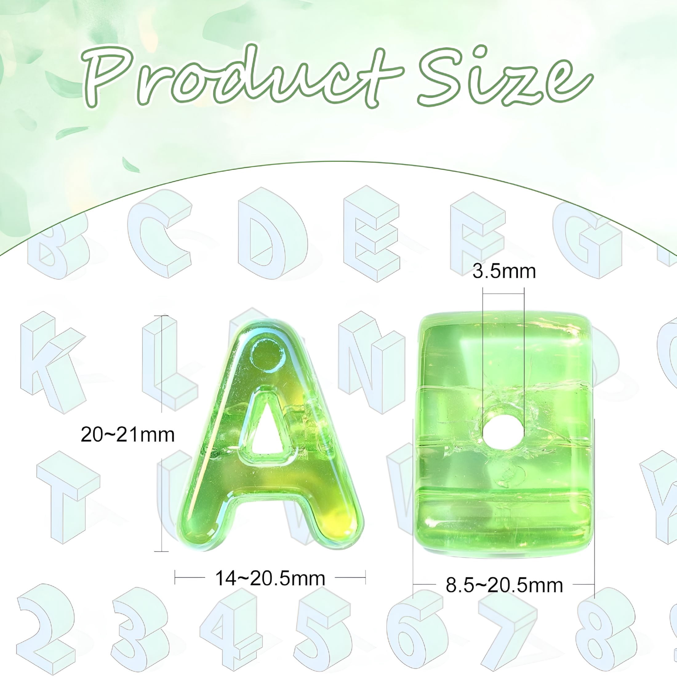 DESIGNICE Acrylic Letter Beads Rainbow Alphabet Letter Bead Spacer Loose Bead for Bracelets Jewelry Making