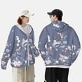 thumbnail image 4 of Kdxio Watercolor Flowers Butterfly Print Women Men Sun Protection UPF 50+ Jackets Zip Up Long Sleeve Hoodie Hiking Lightweight with Pockets, 4 of 7