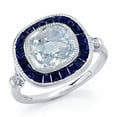 thumbnail image 3 of Lafonn Heritage Sterling Silver Platinum Plated Lassire Sapphire Ring (5.07 CTTW), 3 of 5