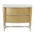 thumbnail image 3 of Michael Amini Villa Cherie Wood & Marble Nightstand - Caramel, 3 of 11