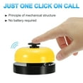 thumbnail image 5 of Desk Call Bell 2.5" Diameter, Dinner Desk Front Bell, Black/Yellow, 5 of 7