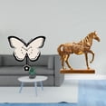 thumbnail image 2 of Reloj De Pared De Mariposa Acrílica Con Figura De Caballo, Escultura Que No Hace Tictac, Estatua Decorativa De Resina Animal Para Oficina, Comedor, Habitación Infantil, Decoración De Granja, 2 of 8
