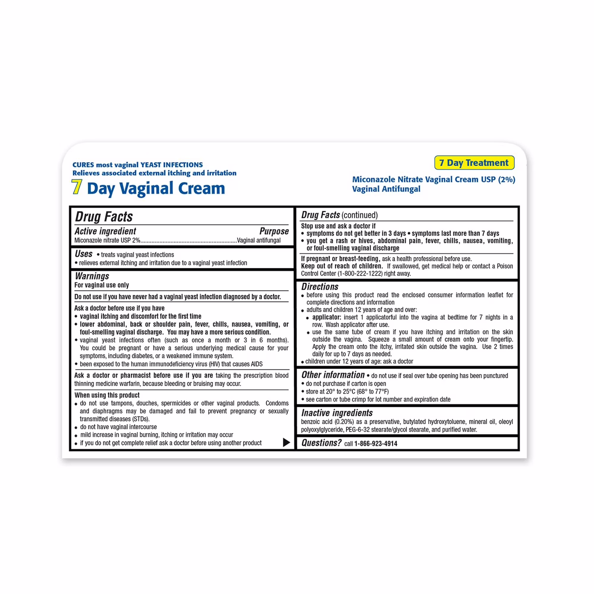 thumbnail image 3 of Taro Antifungal 2% Miconazole Nitrate 7 Day Vaginal Cream, 3 of 3