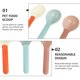 thumbnail image 3 of 3Pcs Pet Food Scoops Plastic Dog Cat Food Feeder Scoops Practical Food Spoons, 3 of 6