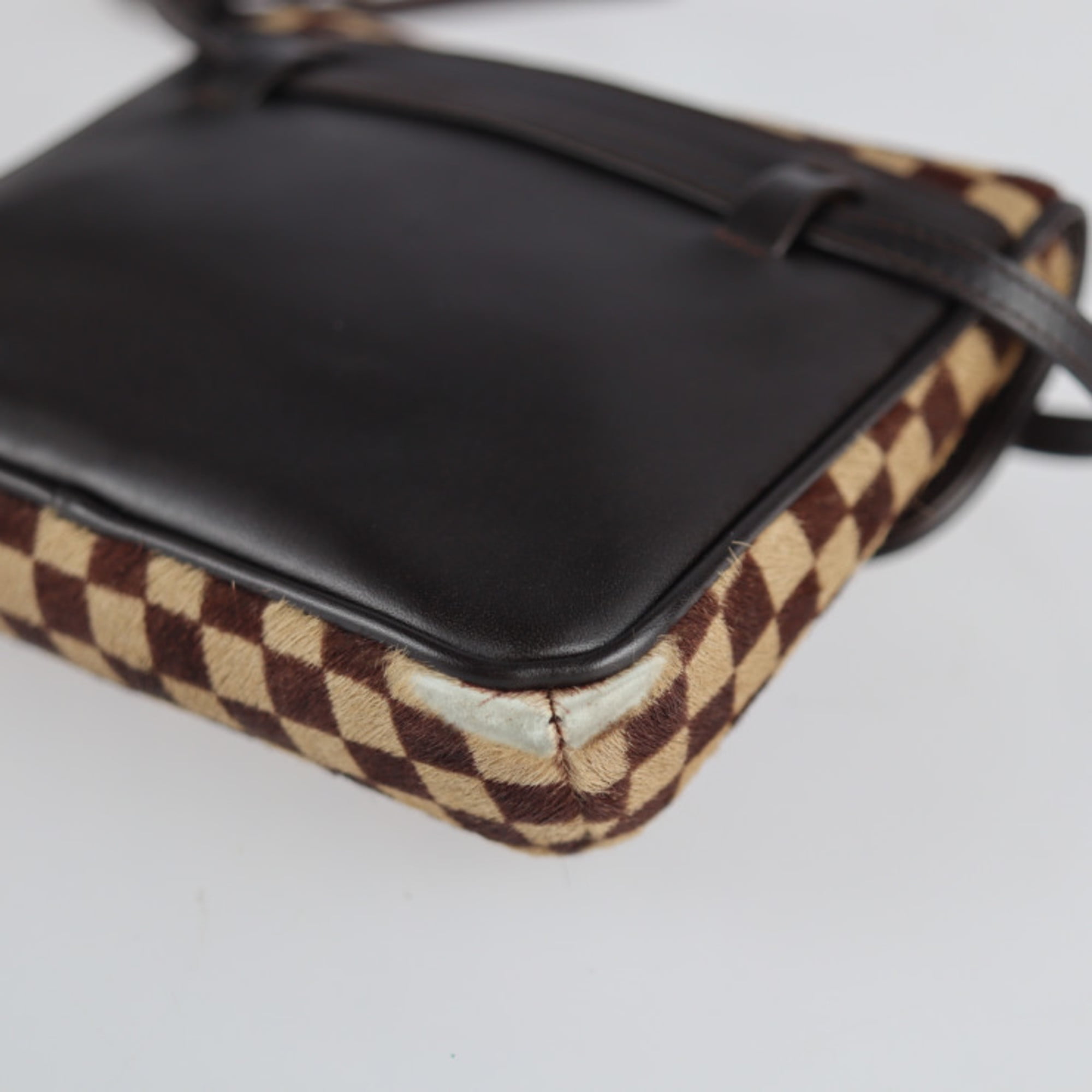 Louis Vuitton / Louis Vuitton Impala Mini Handbag Damier Sauvage Brown  Beige M92133 Ce1000