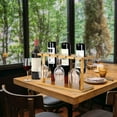 thumbnail image 3 of Countertop Bamboo Wine Holder Rack, Holds 3 Bottles & 3 Glasses, 3 of 6