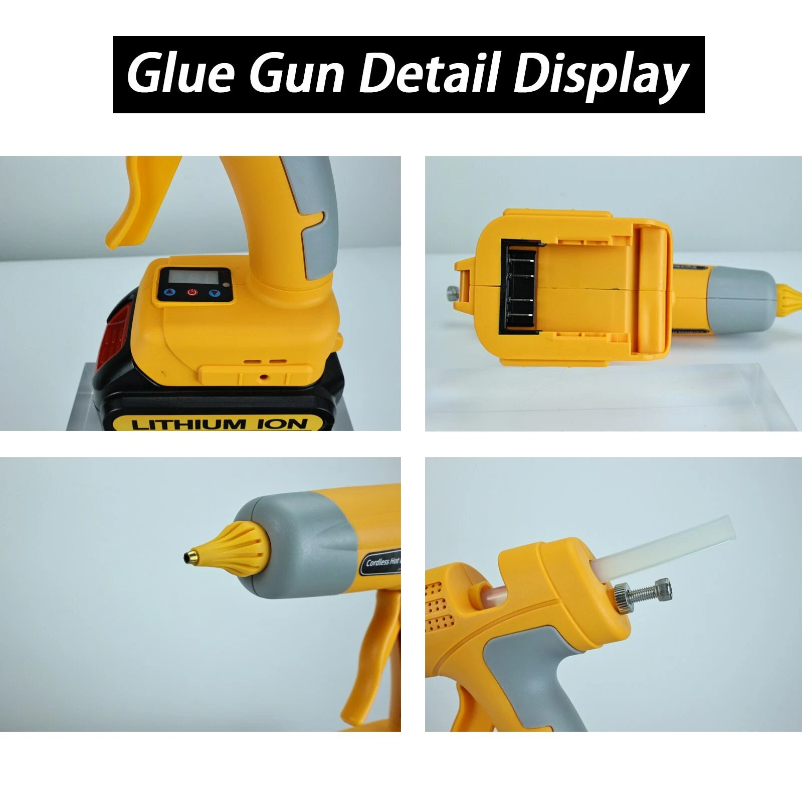 Cordless Hot Melt Glue Gun Repair DIY Tool Set With 10 Glue Stick for DeWalt 18V