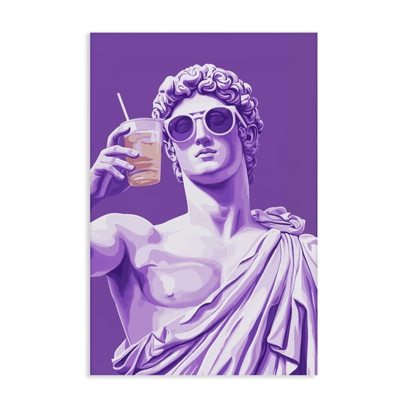 Stupell Industries Greek Statue Cheers Canvas Wall Art, design by Andreas Magnusson