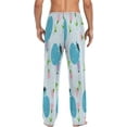 thumbnail image 3 of Hippos with Flowers Men's Pajama Pants Lightweight Sleepwear Bottom Lounge Pants, 3 of 6