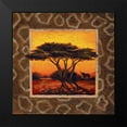 thumbnail image 2 of Madou 12x12 Black Modern Framed Museum Art Print Titled - Savannah Sunset IV, 2 of 5