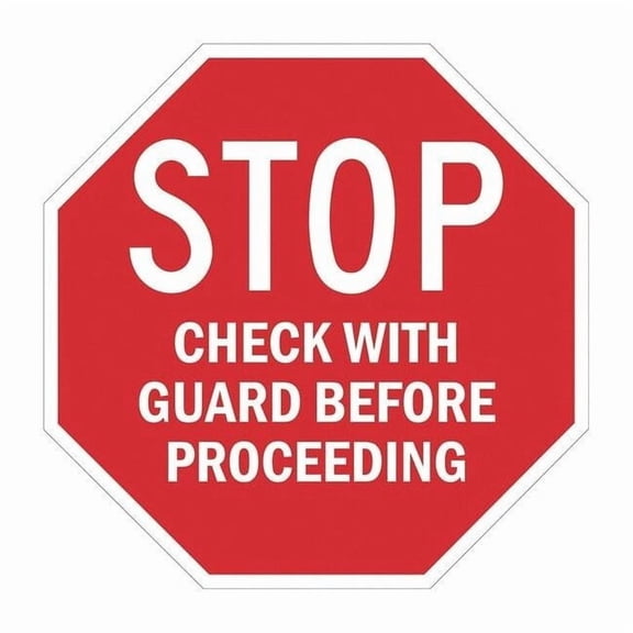 Lyle Reflective Visitors Sign,24x24in,Alumin T1-6236-HI_24x24