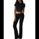 thumbnail image 2 of Pantalón de Traje de Corta Ajustado de Color Liso Negro Talla S, 2 of 10