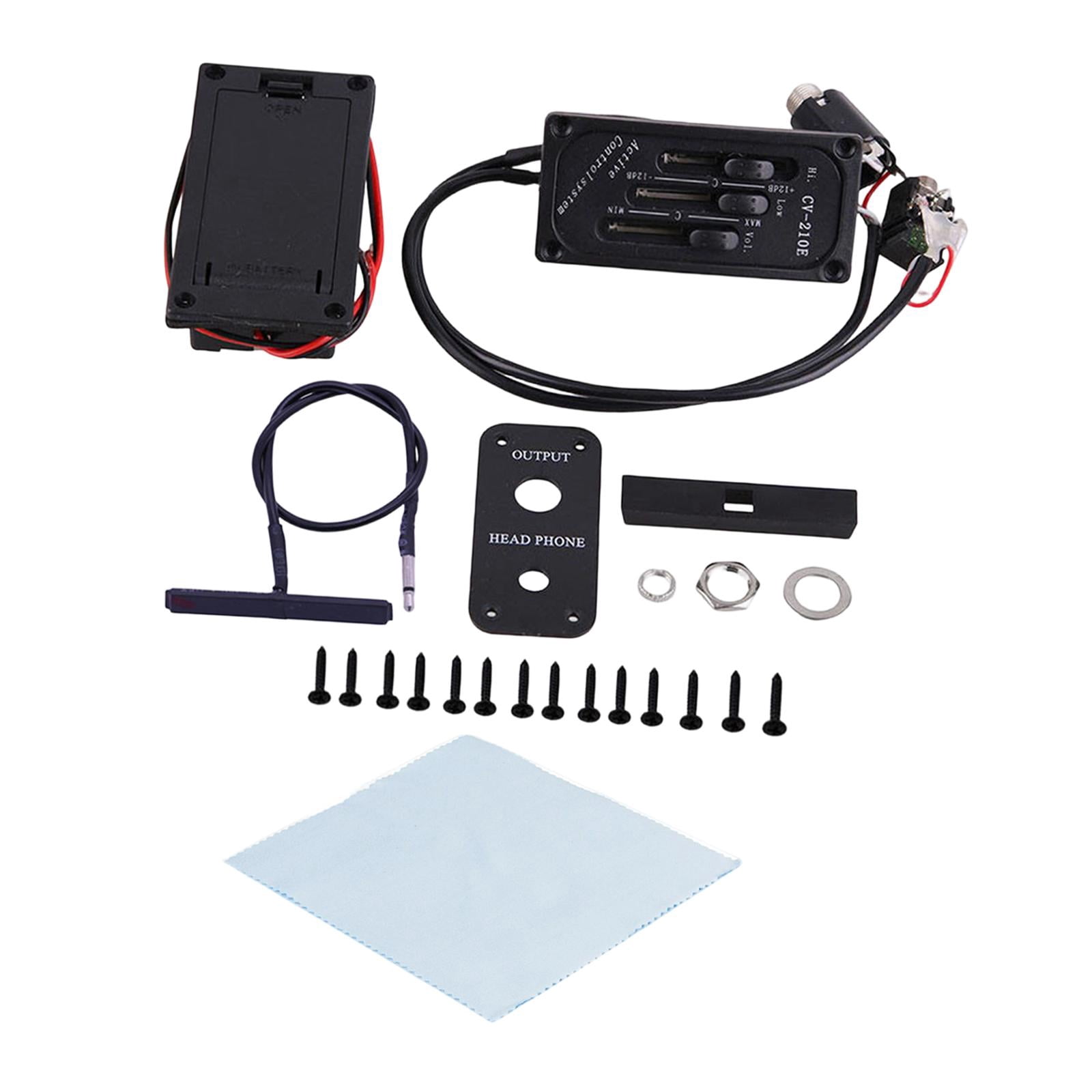 LeeQinersw Abs Metal Acoustic Guitar Pickup Microphone Violin EQ Equalizer Piezo Transducer