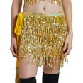 thumbnail image 1 of Cateissary Traje de danza del vientre de mujer de amplia aplicación, delicada y elegante, encantadora y llamativa Kits de decoración para fiestas amarillo dorado, 1 of 6