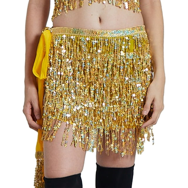 Traje de danza del vientre Bewildely Delicado y elegante Amarillo dorado