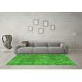 thumbnail image 3 of Ahgly Company Indoor Round Abstract Green Modern Area Rugs, 4' Round, 3 of 4
