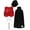 Red, variant on iiniim Kids Boys Girls Waistcoat Cape Hat Magic Wand Gloves Set for Stage Performance Outfits Black 7-8