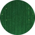 thumbnail image 1 of Ahgly Company Machine Washable Indoor Round Abstract Turquoise Blue Contemporary Area Rugs, 7' Round, 1 of 4