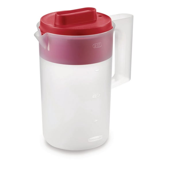 Pichet à jus / à eau en plastique avec couvercle à pression Rubbermaid, pour  porte de réfrigérateur, 2,6 L