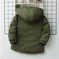 thumbnail image 5 of Cethrio Boys Winter Coats, Warm Zip up Windproof Long Sleeve Winter Jackets Army Green Size 6, 5 of 5