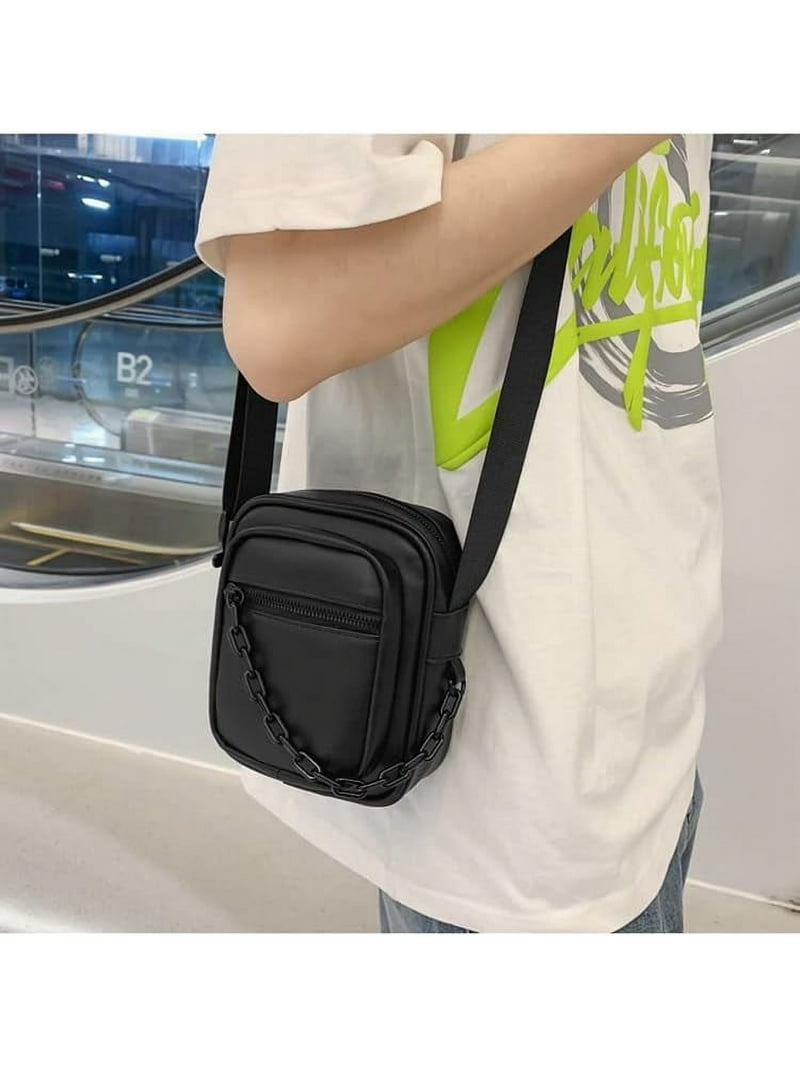 Kukuzhu Grunge Punk Mini Crossbody Bag Emo Japanese Messenger Bag