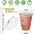 thumbnail image 2 of Tutuviw Plastic Iced Coffee Cups With Lids,25 Pack 14 Oz Disposable Drinks Cups,Clear Beverage Cups With Straws and Leakproof Paper,Plastic Smoothie Cups for Milkshake,Cold Drinks, 2 of 8