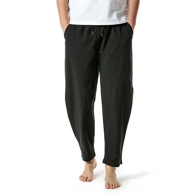 Pantalones largos para hombre, color liso, bolsillos, cuerda, moda, casuales, hermosos, pantalones para hombre