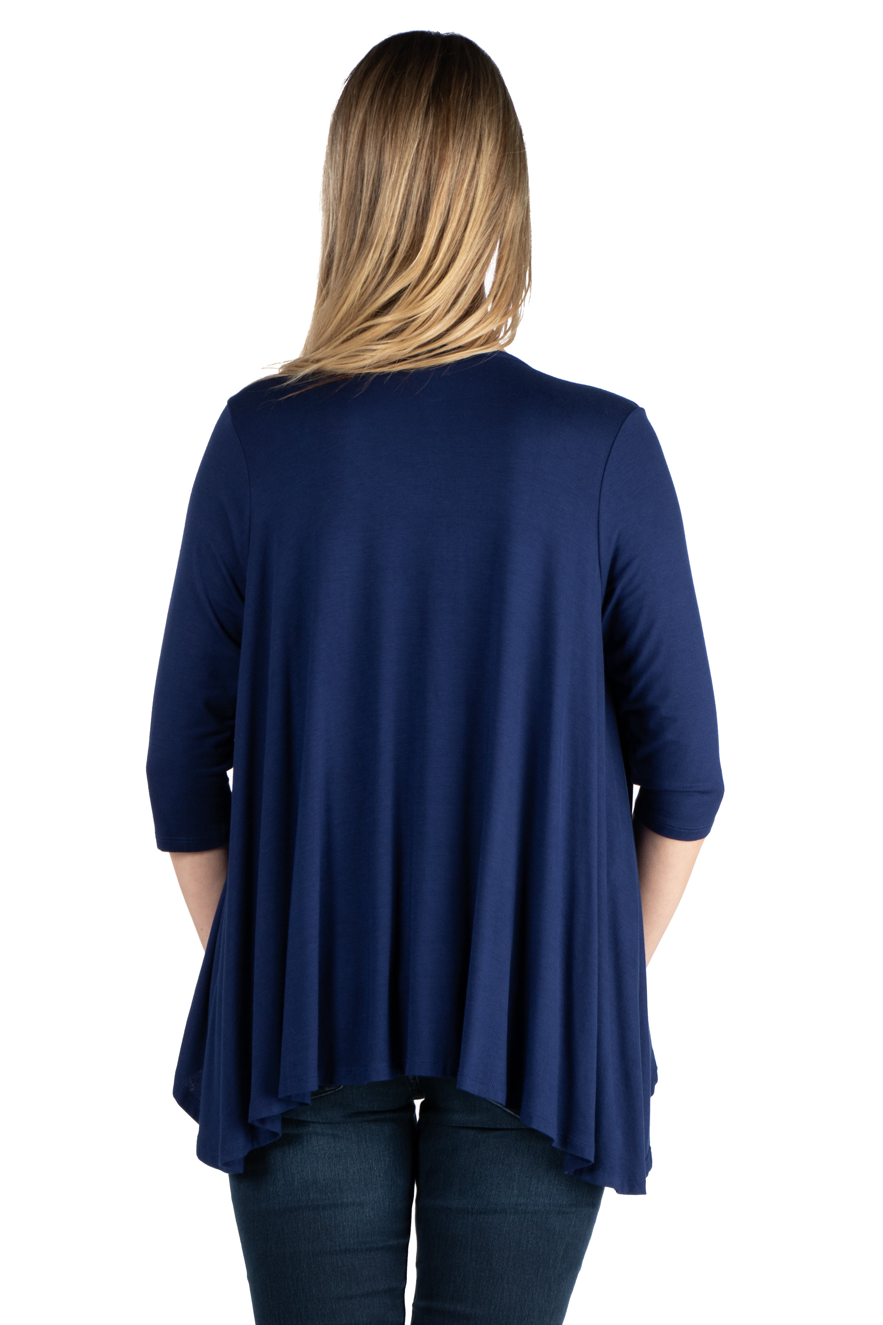 24seven Comfort Apparel Elbow Length Sleeve Maternity Open Cardigan