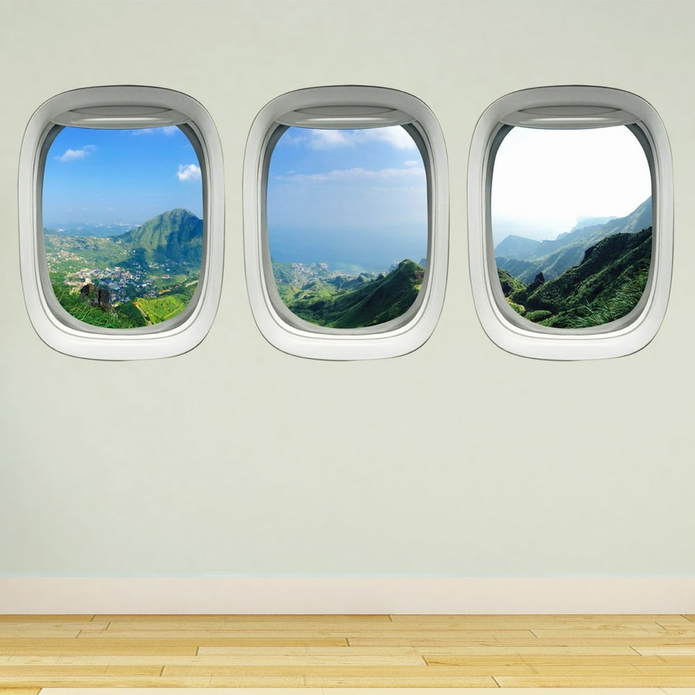 VWAQ Tropical Window Clings Decals Nature Vinyl Wall Art Mural Decor