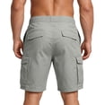 thumbnail image 5 of Resicozy Cargo Shorts for Men Summer Cotton Stretch Casual Shorts with Multi Pockets Outdoor Baggy Cargo Shorts Light Gray 3XL, 5 of 5
