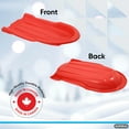 thumbnail image 5 of Toboggan Snow Sled for Kids and Adults, 46" Heavy Duty Plastic Open Back Slider with Handles and Hole for Pull Ropes- (Ropes Excluded) Kid and Adult Winter Fun, Red-Green-Black, 3 Pack, by Superio, 5 of 11