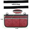 thumbnail image 3 of Wheelchair Side Bag with Reflective Strip - Arm Rest Pouch and Drink - Wheel Chair Accessories Organizers and Water Bottle Holder, 3 of 7