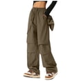 thumbnail image 1 of Salopette à Jambe Grand pour Femme à Séchage Rapide - Taille Élastique, Multiples Poches, Imperméable - Pantalon de Randonnée Extérieur, 1 of 3