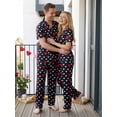 thumbnail image 5 of Family Matching Valentine Pajamas Set Heart Print Short Sleeve Tops Pants Holiday Sleepwear, 5 of 10