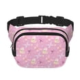 thumbnail image 1 of Fotbe Butterfly 1 Cangurera Cuadrada con Estampado de Doble Capa, Bolsa de Cintura Ajustable Mini para Hombres y Mujeres, 1 of 9