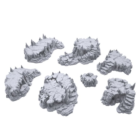 EnderToys Raised Caverns by Printable Scenery, 3D Printed Tabletop RPG Scenery and Wargame Terrain 28mm Miniatures
